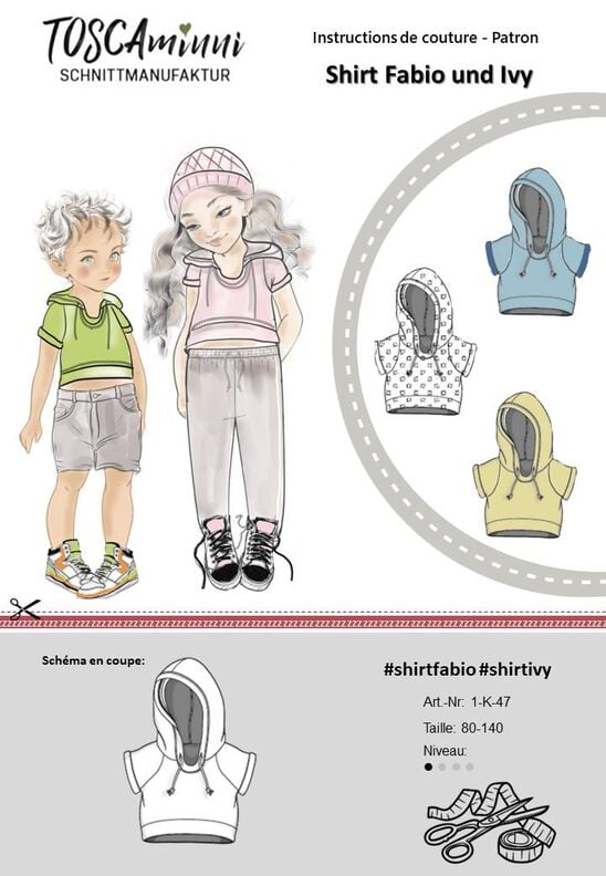  T-shirt enfant Fabio + Ivy t. 80-140 patron de couture image number 4
