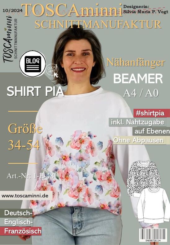 Patrons Femme Sweater Pia | T-shirt oversize | Pullover image number 2