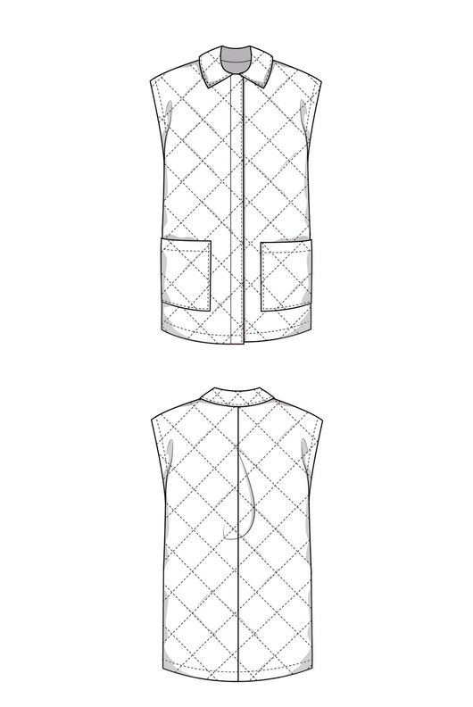 Patron Gilet matelassé , XS-XXXL, Patron de couture image number 6
