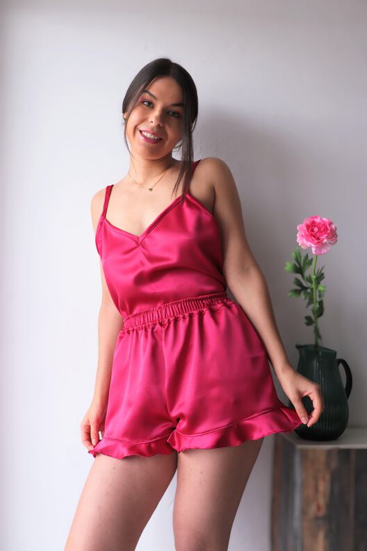 Pyjama Yolotl | Top et pantalon avec volant ou dentelle image number 7