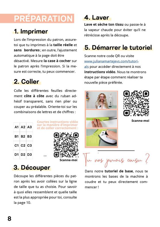Patron Top dos nu avec instructions, XS-XXXL, Patron top image number 8