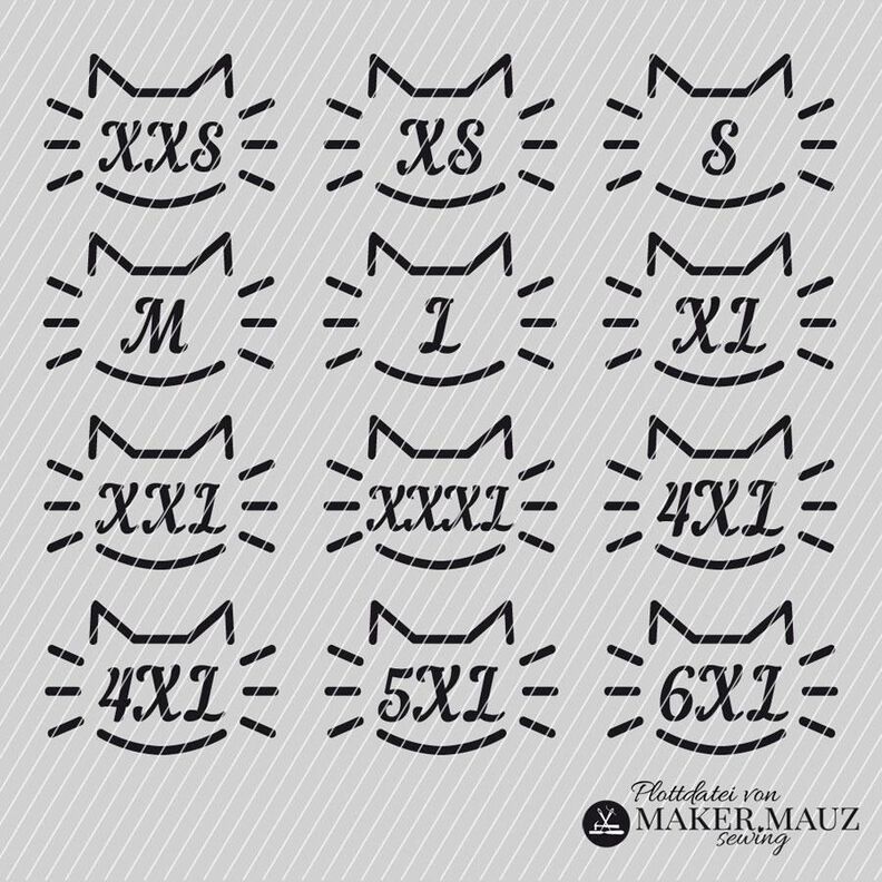 Etiquette taille chat adulte - Fichier traceur image number 2