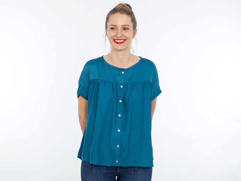 MADAME SUZY - Chemisier ample froncé XS-XXL image number 10