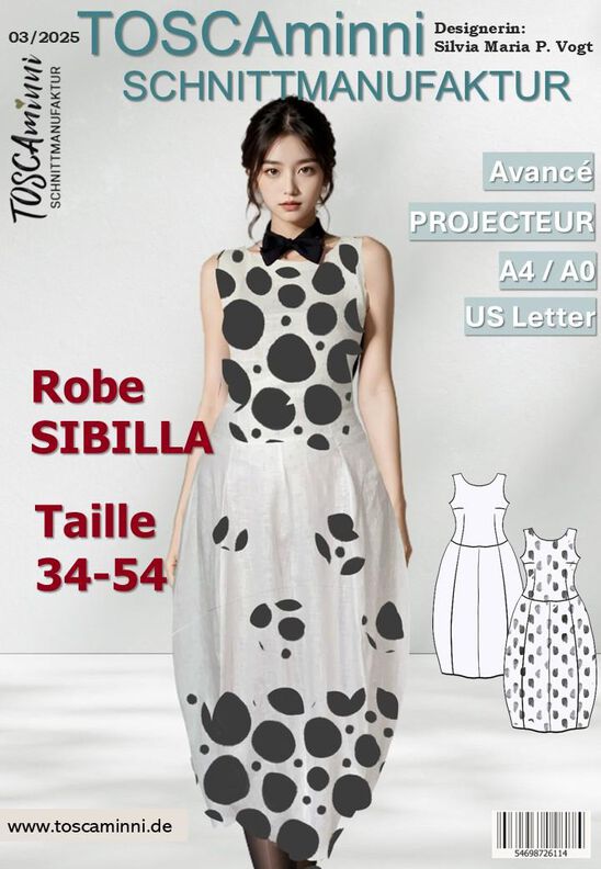 Patrons Robe Sibilla | Robe en lin avec jupe ballon image number 2