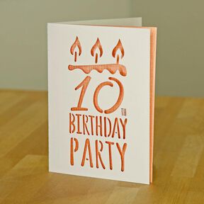 Carte d'invitation anniversaire ronde - Fichier traceur
