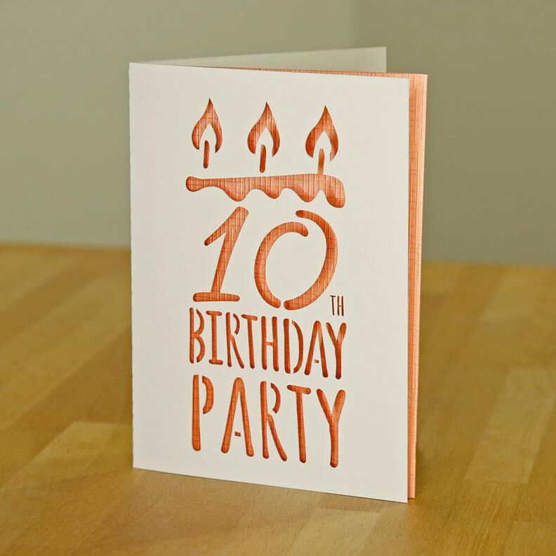 Carte d'invitation anniversaire ronde - Fichier traceur image number 2