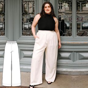 Pantalon palazzo jambes larges Femme Patron de couture