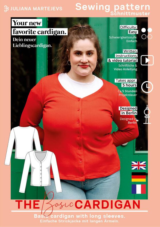 Cardigan femme Patron de couture manches longues image number 6