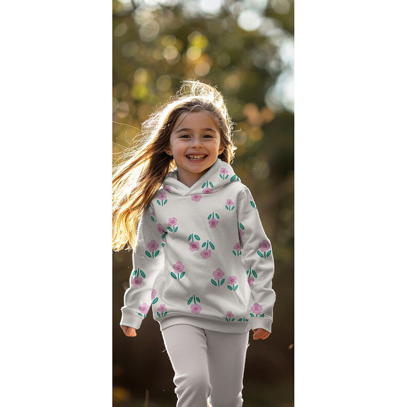French Terry Sweat d’été Fleurs| by Poppy – écru/rose, image number 6