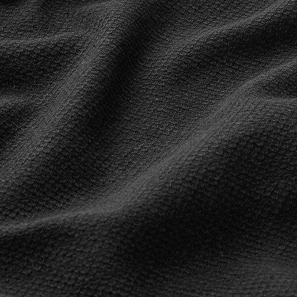 Coton piqué uni – noir,  image number 2