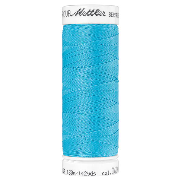 Fil à coudre Seraflex pour coutures élastiques (0409) | 130 m | Mettler – bleu aqua,  image number 1