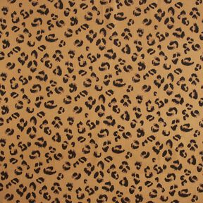 Tissu de décoration Semi-panama Motif léopard – mocca/noir, 