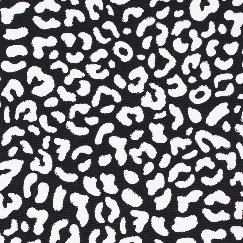 Tissus pour maillot de bain Taches léopard abstraites – bleu noir/blanc,  image number 6