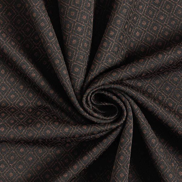 Stretch jacquard Losanges – noir/marron,  image number 3