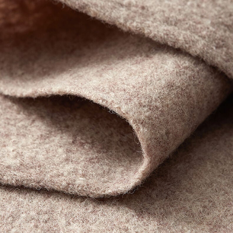 Loden de laine foulé Chiné – sable, image number 4