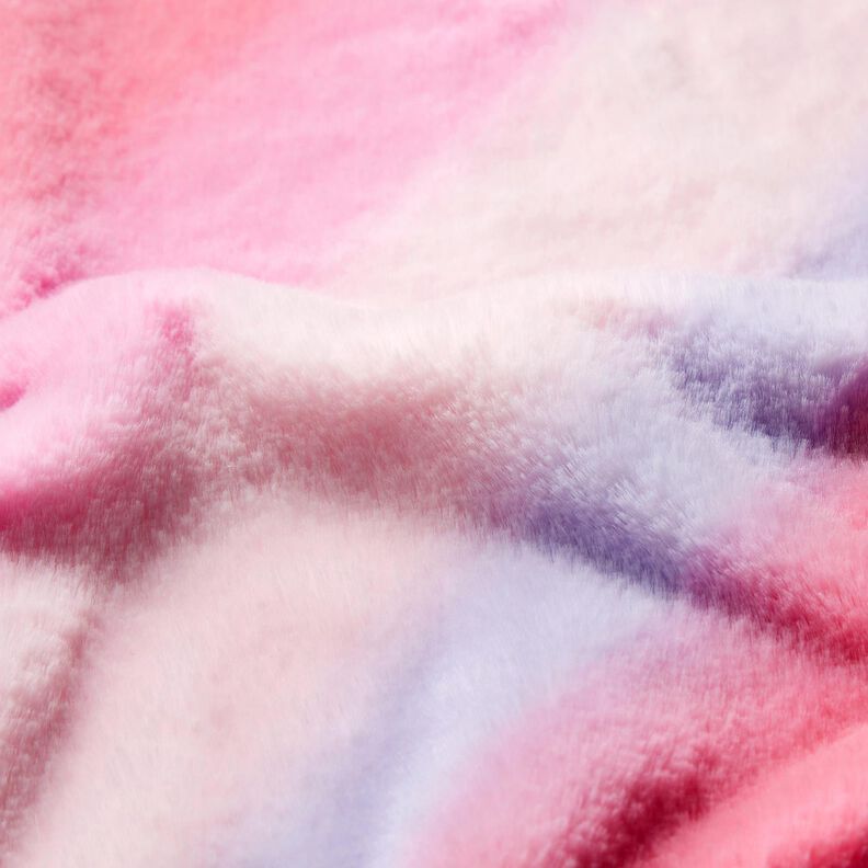Fourrure synthétique Dégradé de couleurs diagonal – rose/mauve, image number 3
