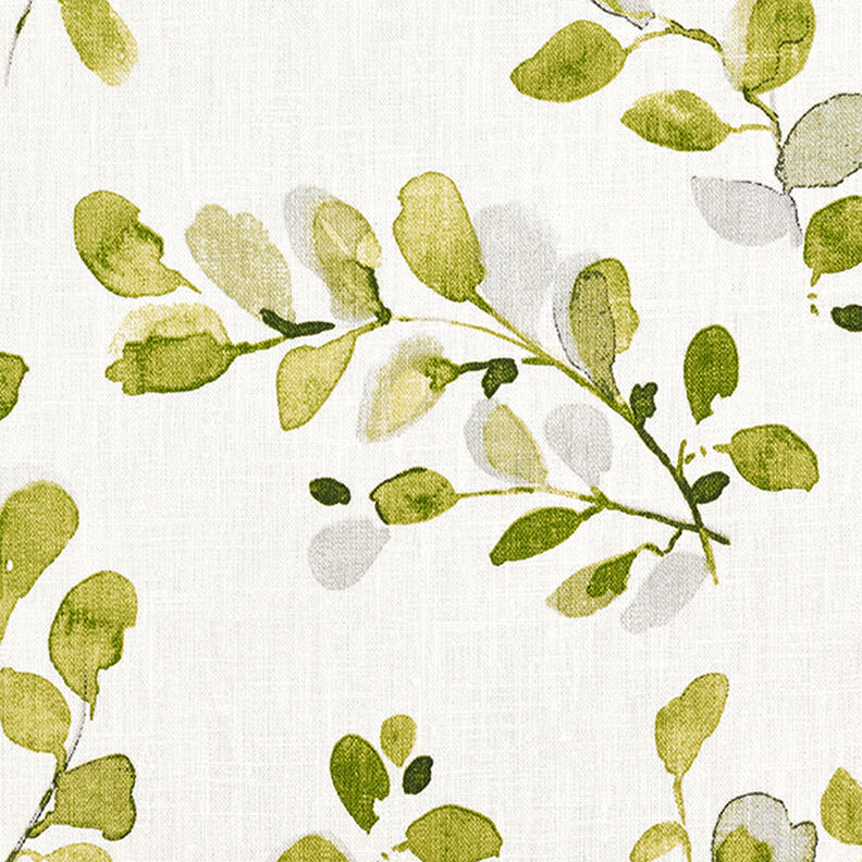 Lin de décoration Rinceaux de feuilles – vert,  image number 6