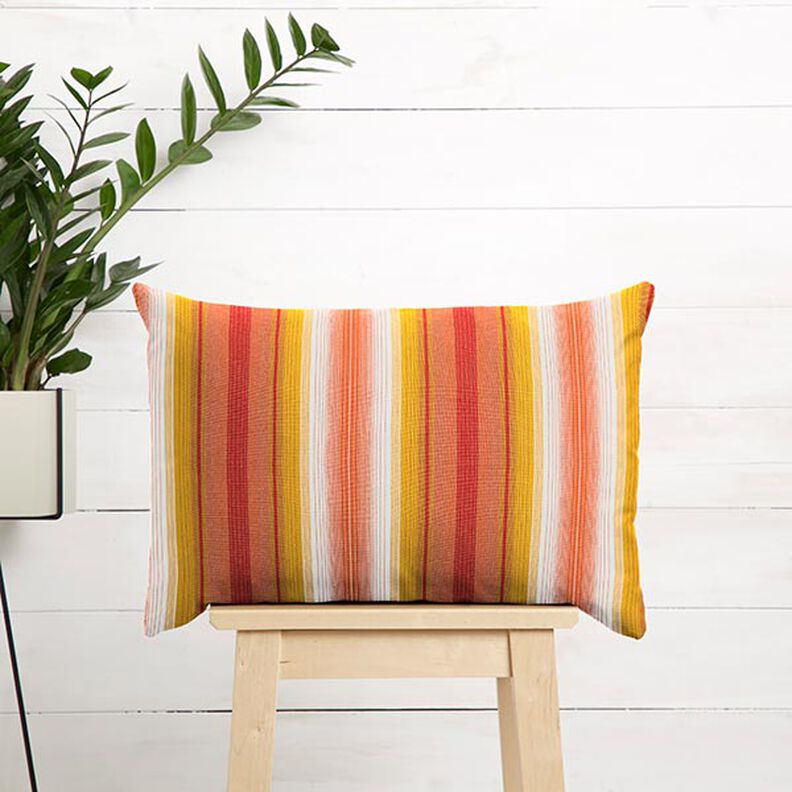 Toile pour store banne Rayures mélangées – terre cuite/moutarde,  image number 9