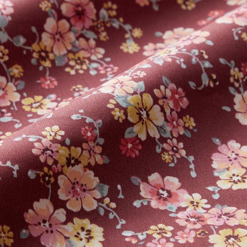 Coton enduit Fleurs romantiques – mauve,  image number 3
