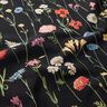 Tissu de décoration Gobelin fleurs sauvages – noir/rosé,  thumbnail number 2
