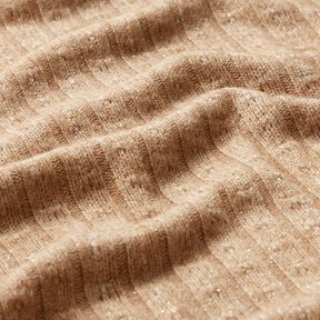 Tissu maille Tissu ajouré à rayures pailletées élégantes – marron clair, 