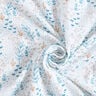 Tissu double gaze de coton Vrilles de feuilles – blanc/pétrole,  thumbnail number 4