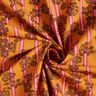 Tissu en coton Cretonne Fleurs sur rayures – jaune curry/pourpre,  thumbnail number 3