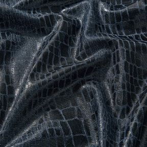 Denim viscose aspect reptile – bleu noir, 