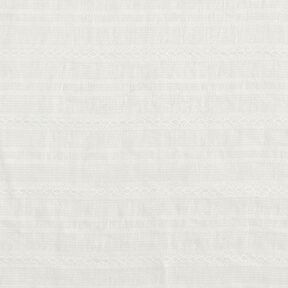 Tissu léger pour blouse transparent à rayures – blanc, 