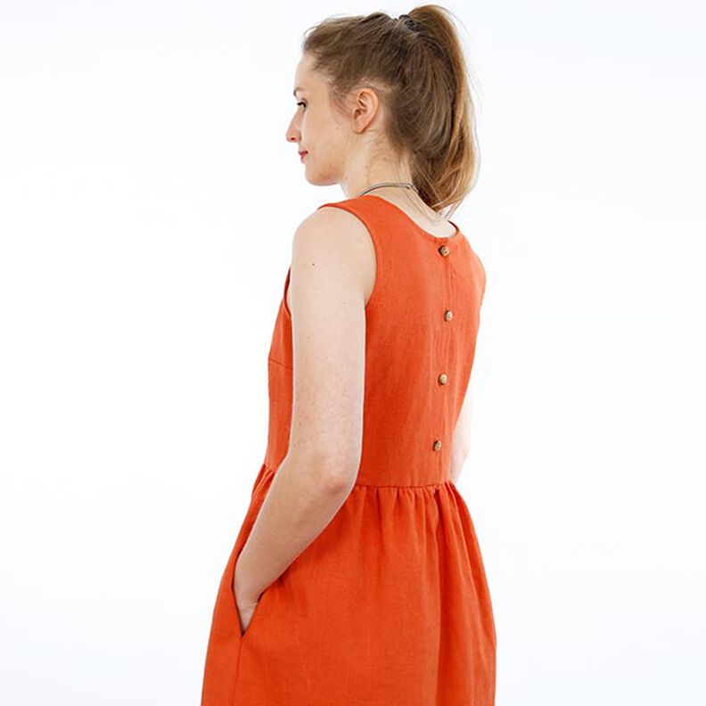 FRAU ADELE - Robe à bretelles avec patte de boutonnage dans le dos, Studio Schnittreif | XXS - XXL,  image number 3