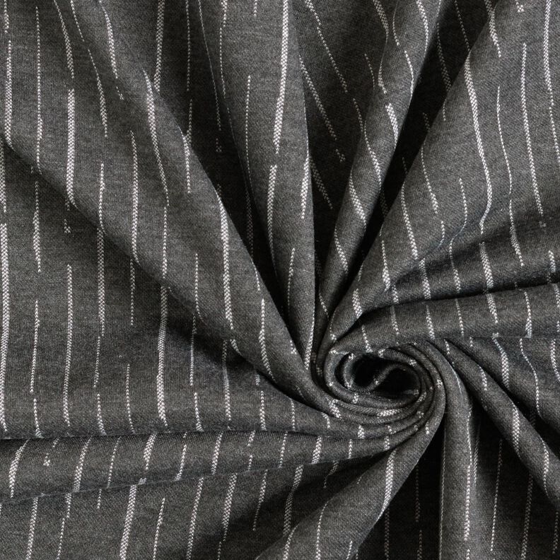 Jacquard maille Rayures en pointillés – granit/écru,  image number 3