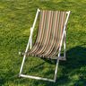 Extérieur Tissu pour chaise longue Rayures verticales 44 cm – vert foncé/orange,  thumbnail number 4