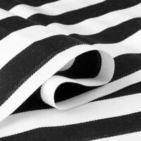 Extérieur Tissu pour chaise longue Rayures verticales, 44 cm – noir