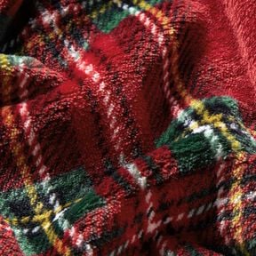 Polaire douillet Carreaux classiques – rouge foncé/vert sapin,  Polaire douillet Carreaux classiques – rouge foncé/vert sapin,