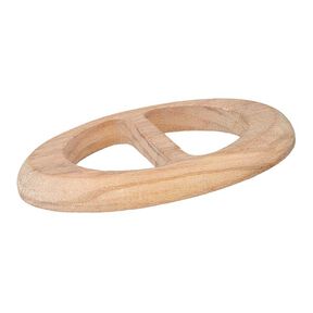 Boucle en bois ovale – beige, 