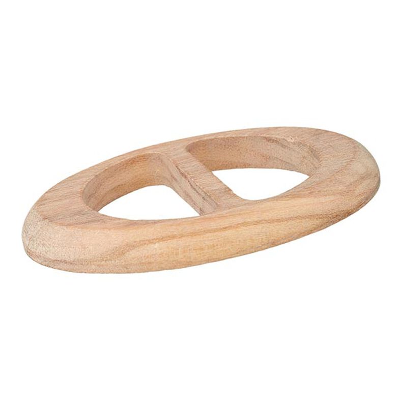 Boucle en bois ovale – beige, image number 2