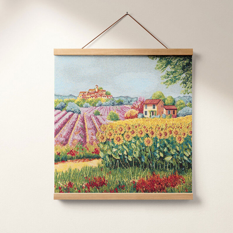panneau décoratif Gobelin Paysage fleuri – carmin/beige clair,  image number 7