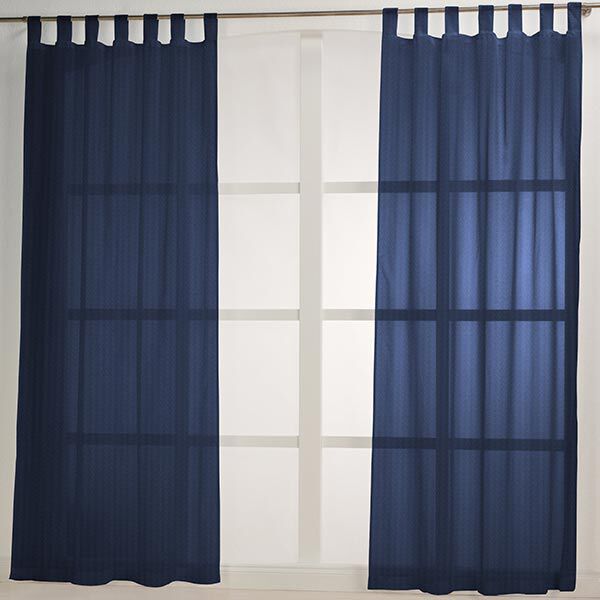 Tissu pour rideaux Voile Ibiza 295 cm – bleu marine,  image number 6