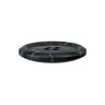 Bouton polyester 4 trous Recycling – noir/vieux rose,  thumbnail number 2