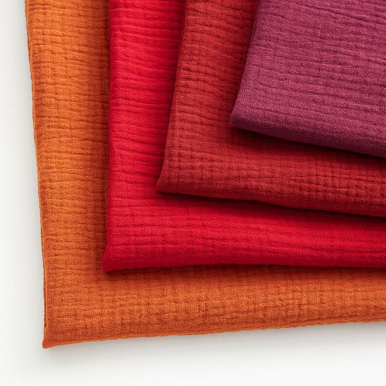 GOTS Tissu double gaze de coton | Tula – rouge bordeaux,  image number 10
