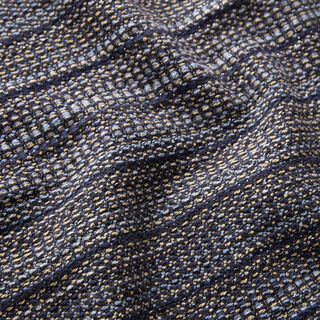 Tissu pour manteau Fil scintillant texturé – bleu nuit/dune, 