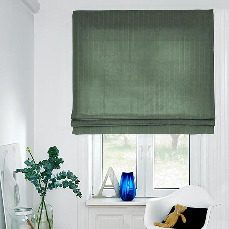 Tissu de décoration grille à carreaux recyclé – vert foncé,  image number 5