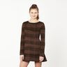 Jersey velours Prince de Galles – brun-marron/noir,  thumbnail number 5