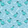 Jersey coton Dinosaures et fossiles | Glitzerpüppi – bleu clair/menthe poivrée,  thumbnail number 1