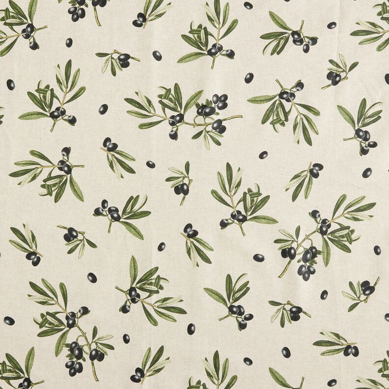 Coton enduit Rameaux d’olivier – nature/pin, image number 1