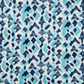 Jersey viscose Ikat-Muster – bleu ciel/bleu nuit, 