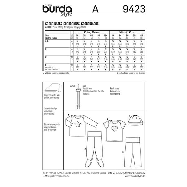Shirt /  Pantalon / Bonnet, Burda 9423,  image number 6