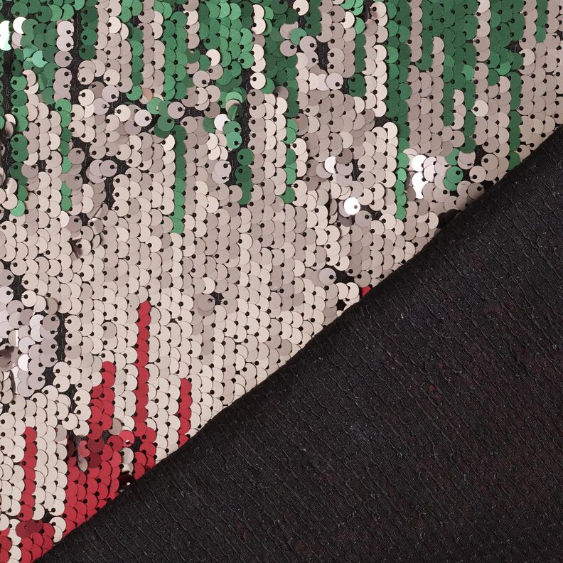Tissu à paillettes à dégradé de couleurs – noir/vert sapin,  image number 5