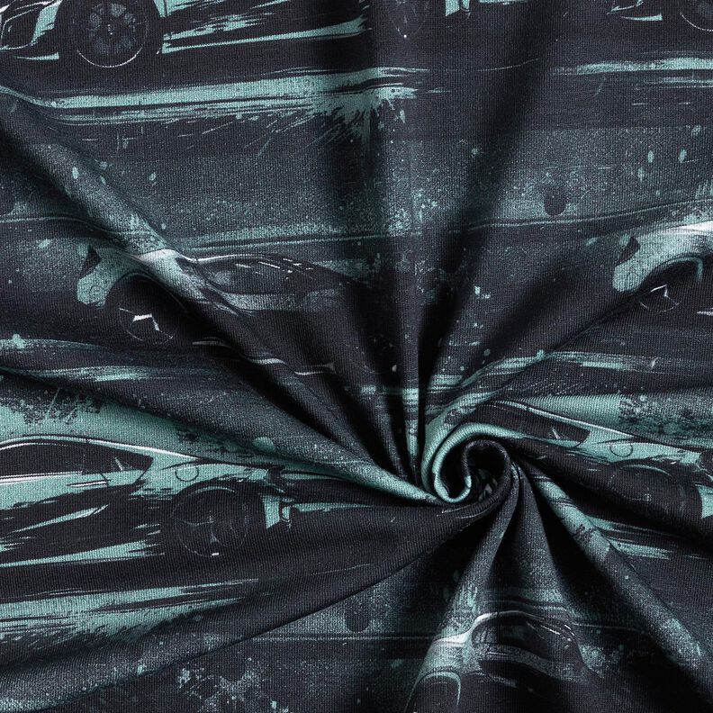 Jersey coton voiture de course Impression numérique – noir/gris perle,  image number 3