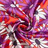 Satin Fleurs expressives – orange/lilas rouge,  thumbnail number 3